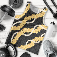 Aloha Melemele Hibiscus Pikake Lei Men Tank Top Hawaiian Quilt Pattern LT9 - Polynesian Pride