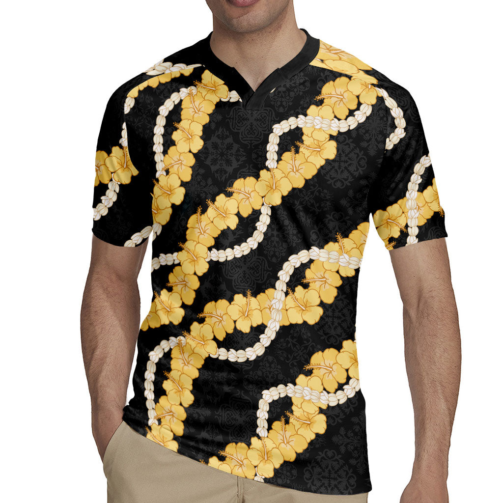 Aloha Melemele Hibiscus Pikake Lei Rugby Jersey Hawaiian Quilt Pattern