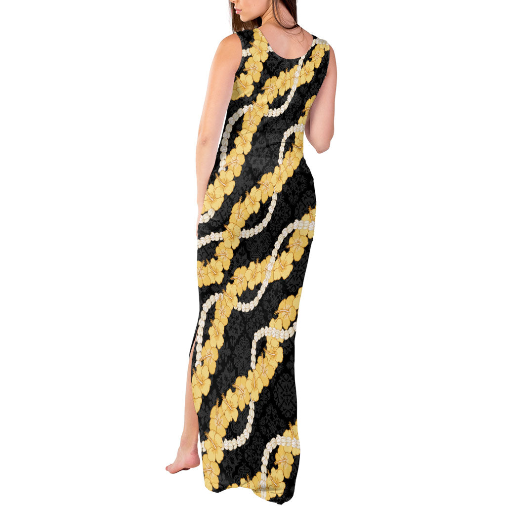 Aloha Melemele Hibiscus Pikake Lei Tank Maxi Dress Hawaiian Quilt Pattern