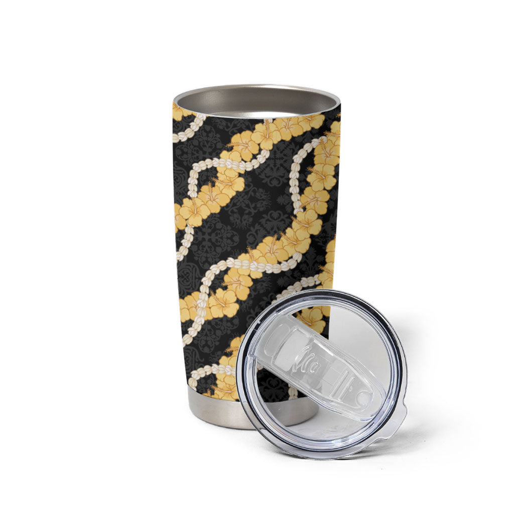 Aloha Melemele Hibiscus Pikake Lei Tumbler Cup Hawaiian Quilt Pattern