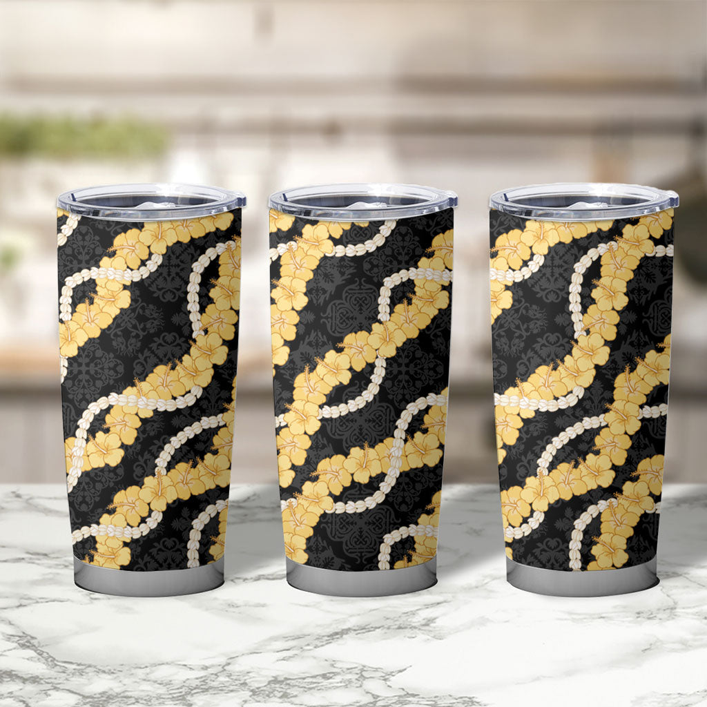 Aloha Melemele Hibiscus Pikake Lei Tumbler Cup Hawaiian Quilt Pattern