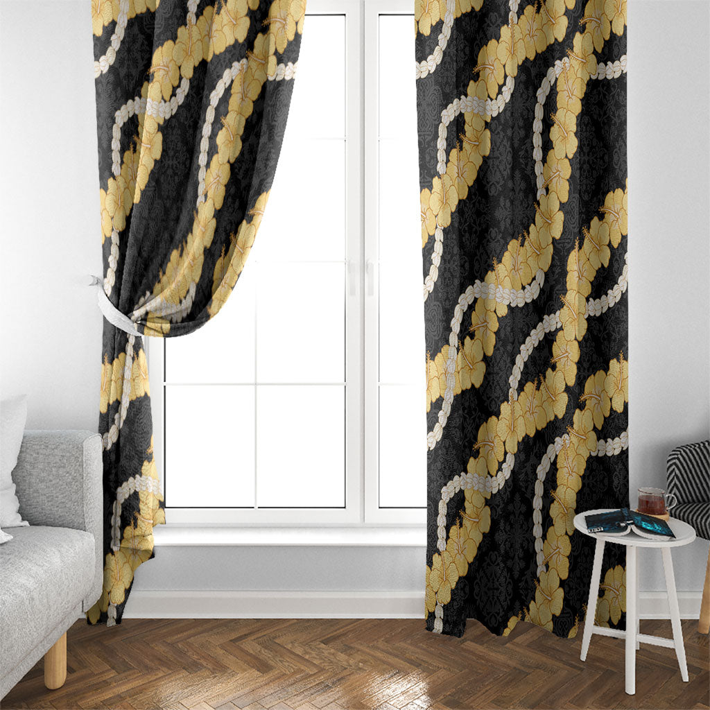 Aloha Melemele Hibiscus Pikake Lei Window Curtain Hawaiian Quilt Pattern