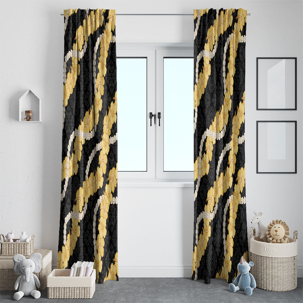 Aloha Melemele Hibiscus Pikake Lei Window Curtain Hawaiian Quilt Pattern
