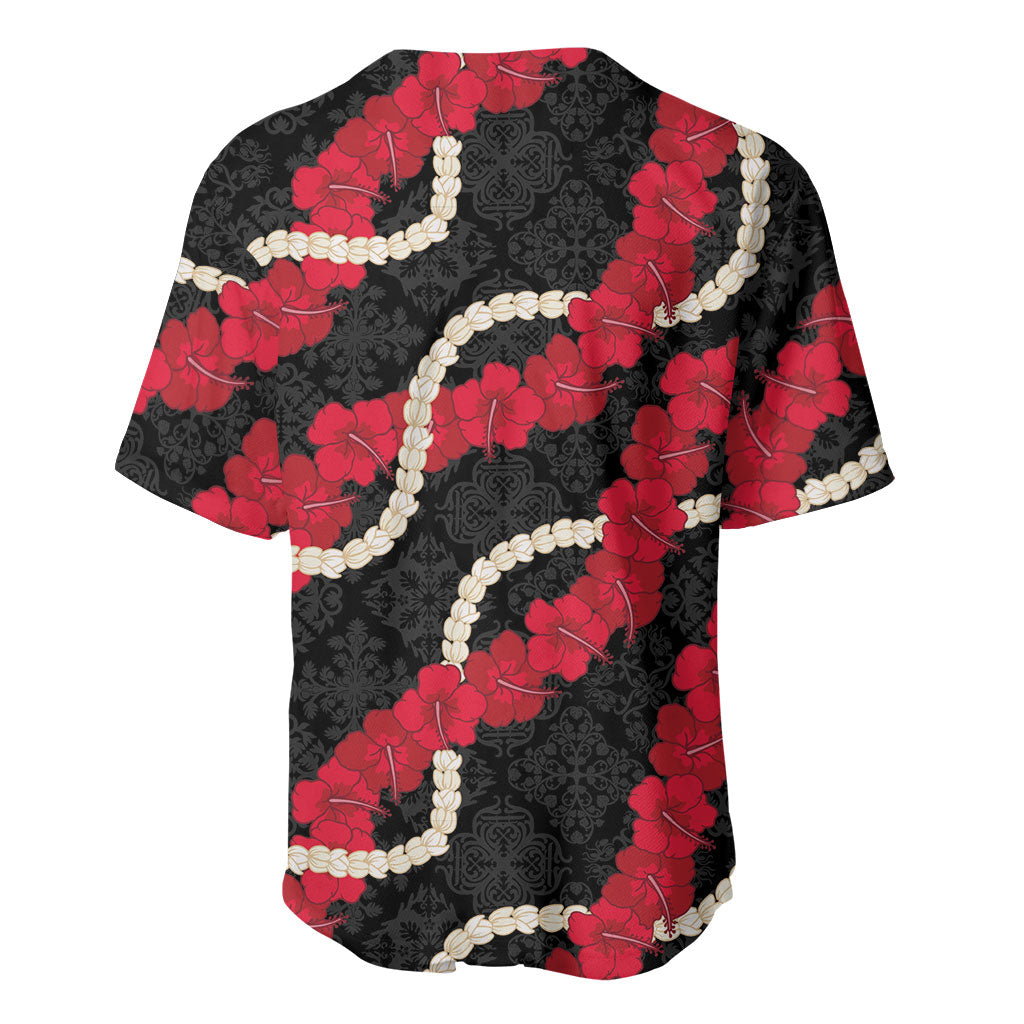 Aloha Ula'ula Hibiscus Pikake Lei Baseball Jersey Hawaiian Quilt Pattern