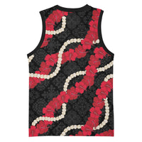 Aloha Ula'ula Hibiscus Pikake Lei Basketball Jersey Hawaiian Quilt Pattern