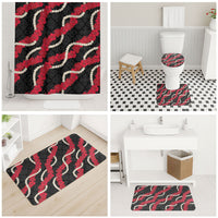 Aloha Ula'ula Hibiscus Pikake Lei Bathroom Set Hawaiian Quilt Pattern LT9 - Polynesian Pride