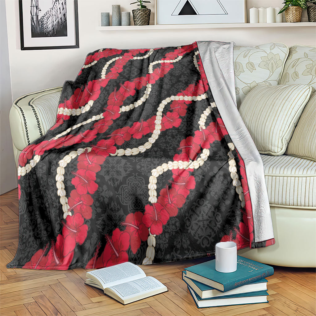 Aloha Ula'ula Hibiscus Pikake Lei Blanket Hawaiian Quilt Pattern
