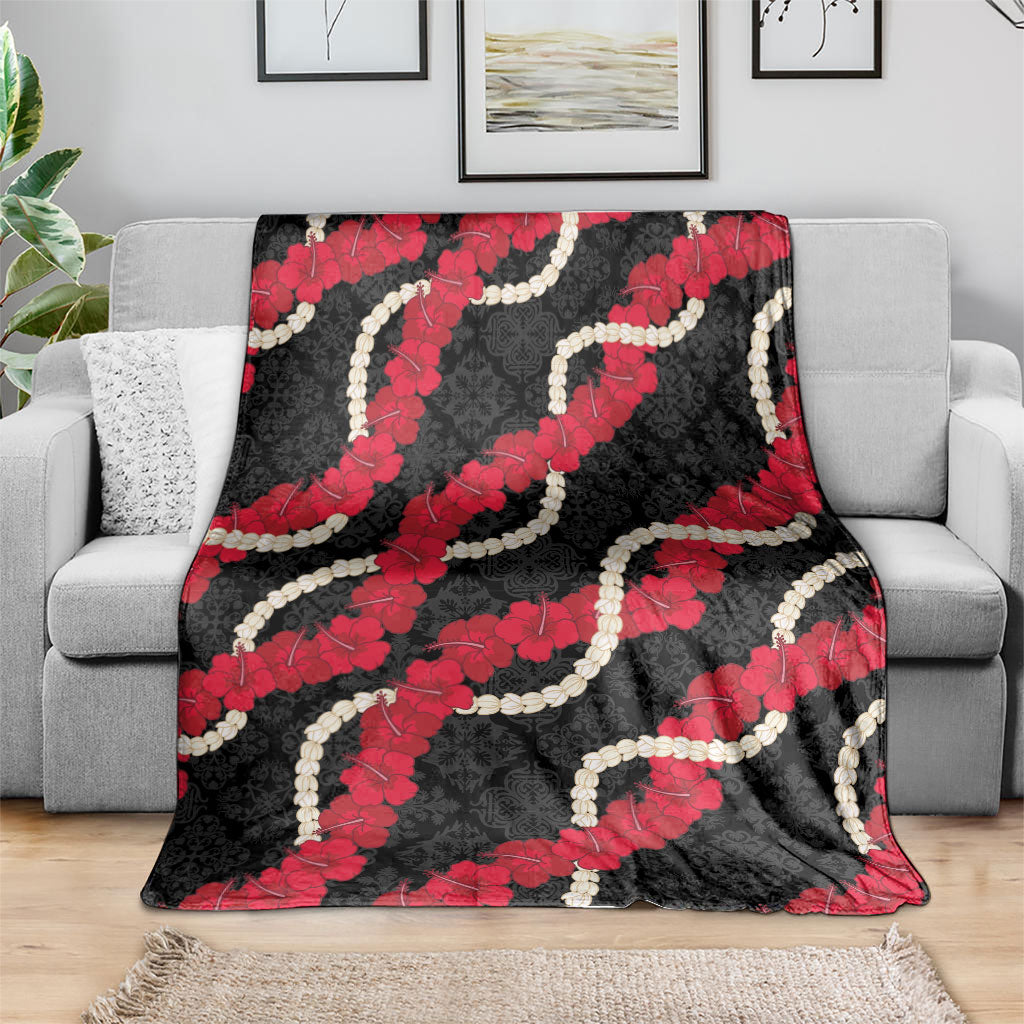 Aloha Ula'ula Hibiscus Pikake Lei Blanket Hawaiian Quilt Pattern