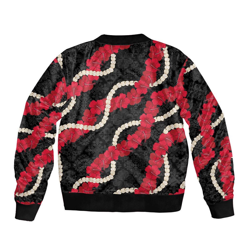 Aloha Ula'ula Hibiscus Pikake Lei Bomber Jacket Hawaiian Quilt Pattern