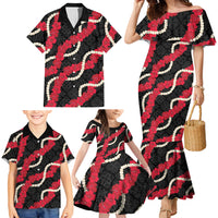 Aloha Ula'ula Hibiscus Pikake Lei Family Matching Mermaid Dress and Hawaiian Shirt Hawaiian Quilt Pattern LT9 - Polynesian Pride