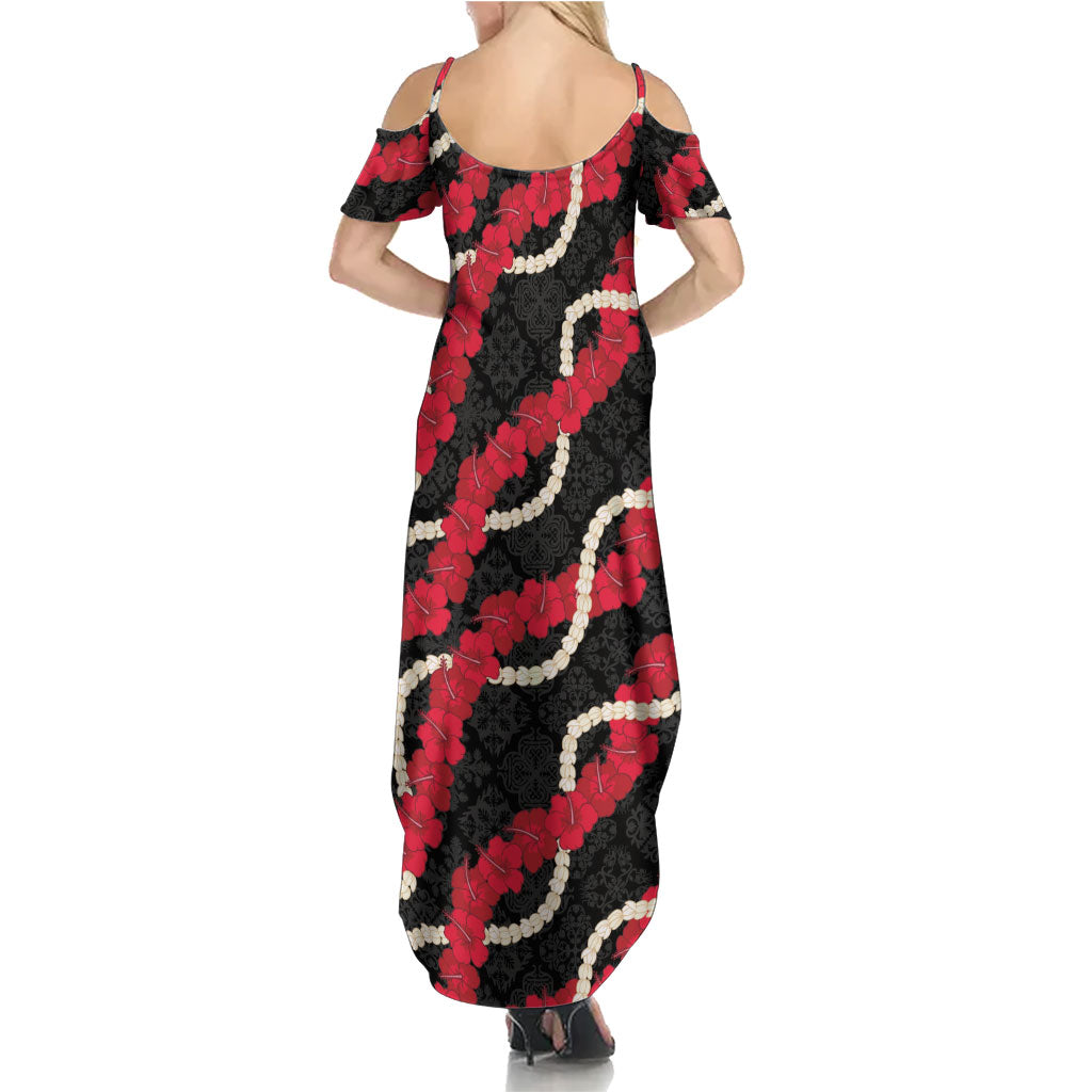Aloha Ula'ula Hibiscus Pikake Lei Family Matching Summer Maxi Dress and Hawaiian Shirt Hawaiian Quilt Pattern