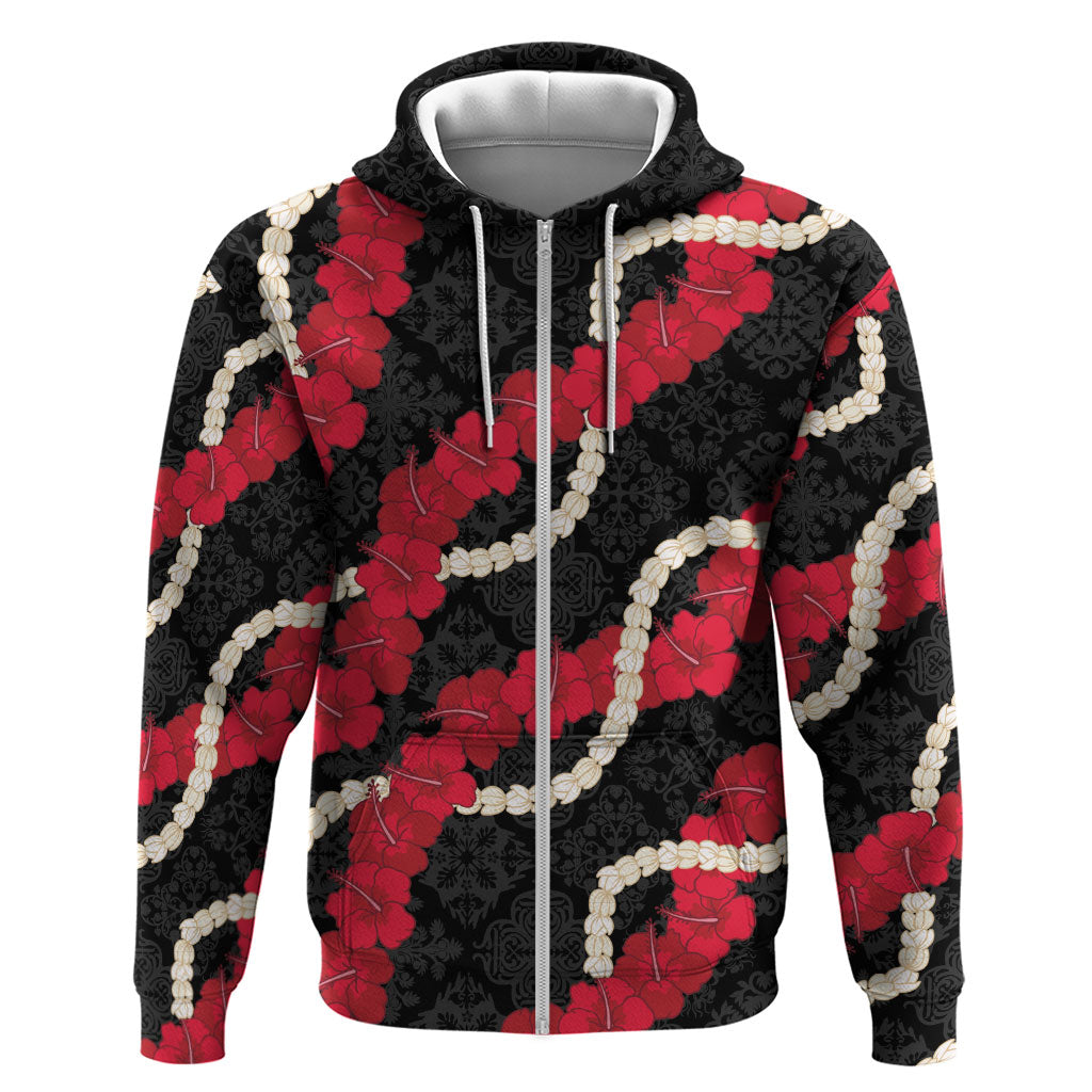 Aloha Ula'ula Hibiscus Pikake Lei Hoodie Hawaiian Quilt Pattern