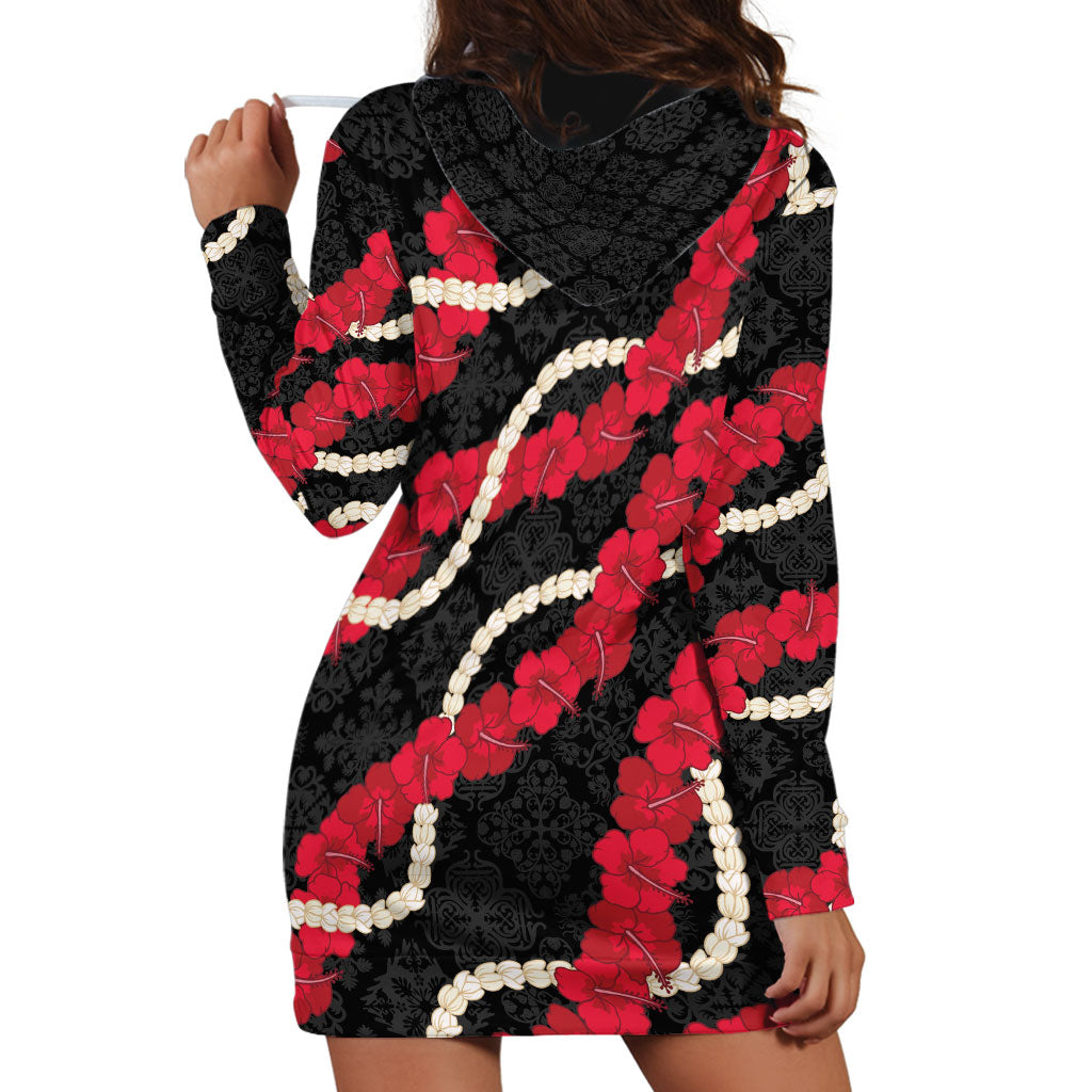 Aloha Ula'ula Hibiscus Pikake Lei Hoodie Dress Hawaiian Quilt Pattern LT9 - Polynesian Pride