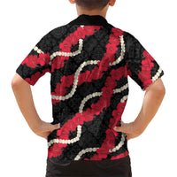Aloha Ula'ula Hibiscus Pikake Lei Kid Hawaiian Shirt Hawaiian Quilt Pattern
