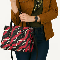 Aloha Ula'ula Hibiscus Pikake Lei Leather Bag Hawaiian Quilt Pattern