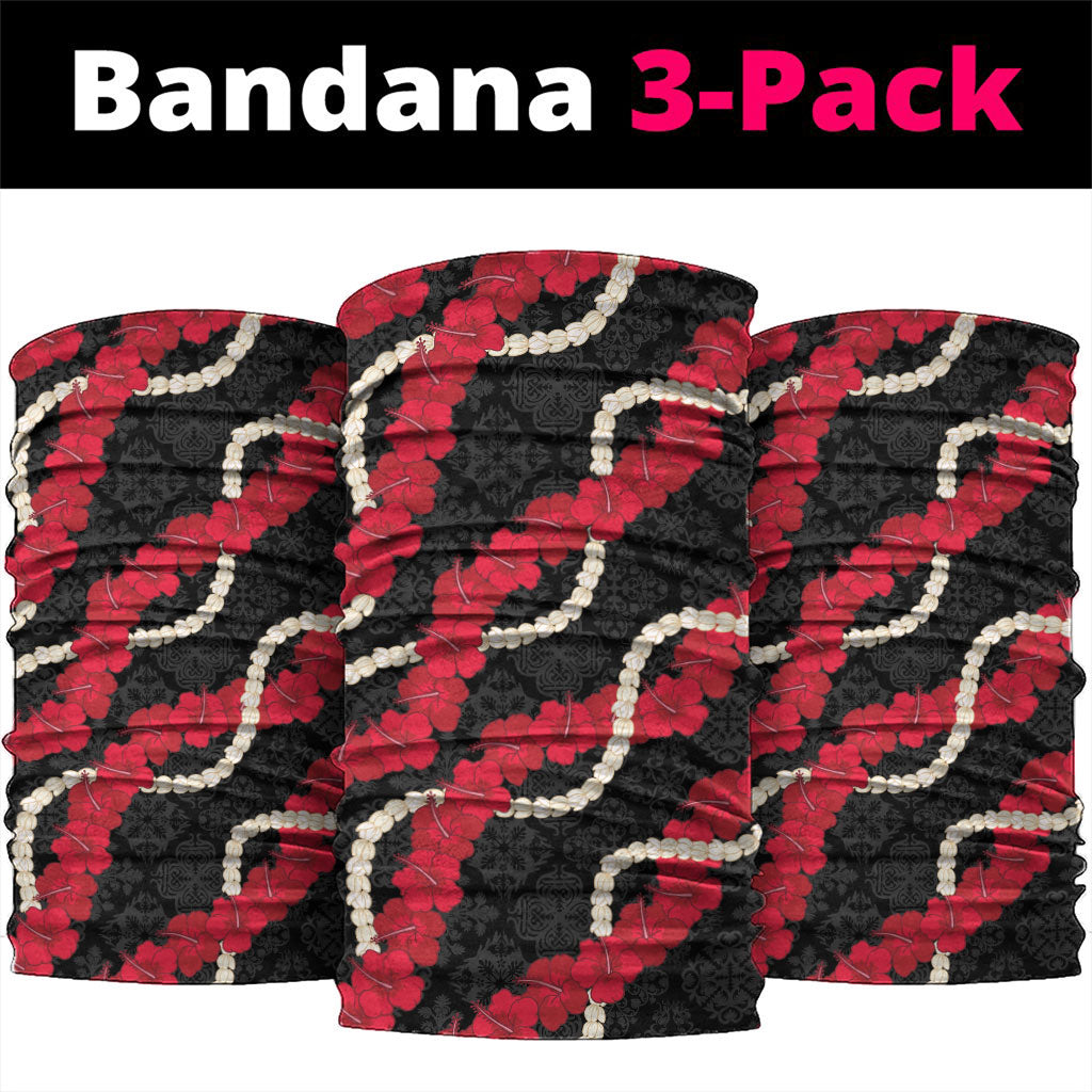 Aloha Ula'ula Hibiscus Pikake Lei Neck Gaiter Hawaiian Quilt Pattern