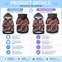 Aloha Ula'ula Hibiscus Pikake Lei Pet Hoodie Hawaiian Quilt Pattern LT9 - Polynesian Pride
