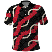 Aloha Ula'ula Hibiscus Pikake Lei Polo Shirt Hawaiian Quilt Pattern