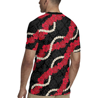 Aloha Ula'ula Hibiscus Pikake Lei Rugby Jersey Hawaiian Quilt Pattern