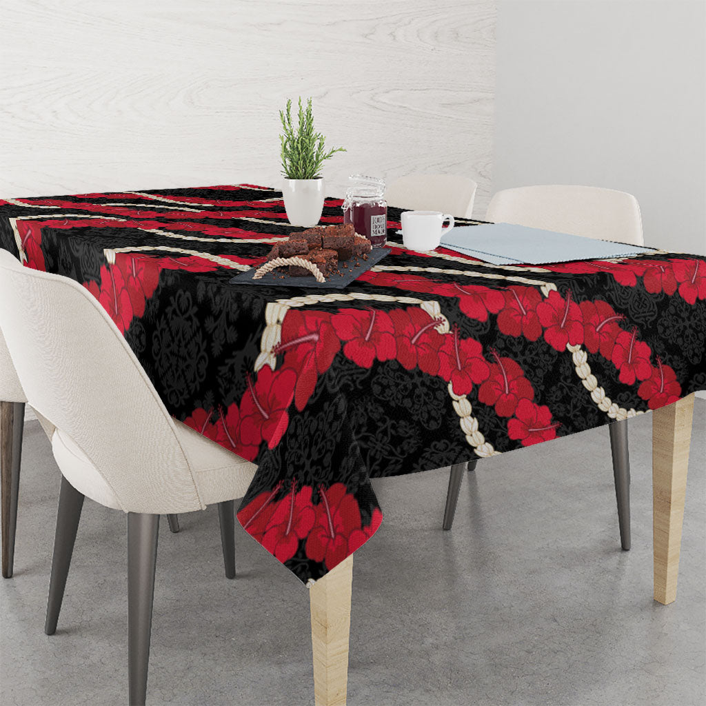 Aloha Ula'ula Hibiscus Pikake Lei Tablecloth Hawaiian Quilt Pattern LT9 - Polynesian Pride