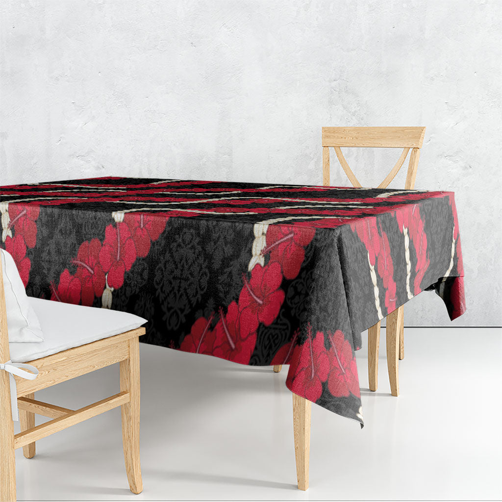 Aloha Ula'ula Hibiscus Pikake Lei Tablecloth Hawaiian Quilt Pattern LT9 - Polynesian Pride