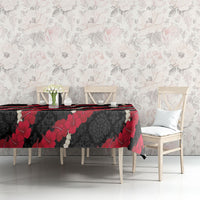 Aloha Ula'ula Hibiscus Pikake Lei Tablecloth Hawaiian Quilt Pattern LT9 - Polynesian Pride