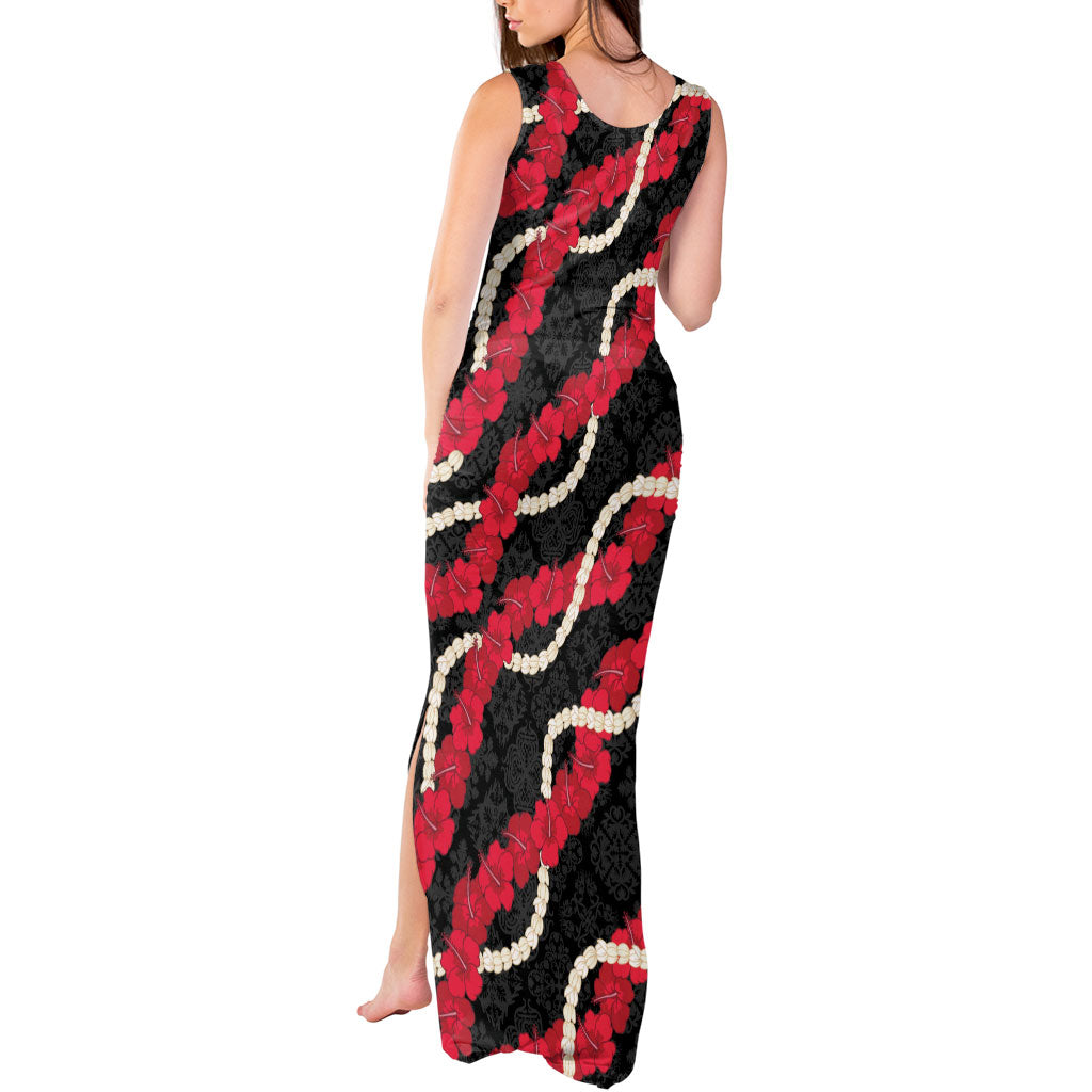 Aloha Ula'ula Hibiscus Pikake Lei Tank Maxi Dress Hawaiian Quilt Pattern