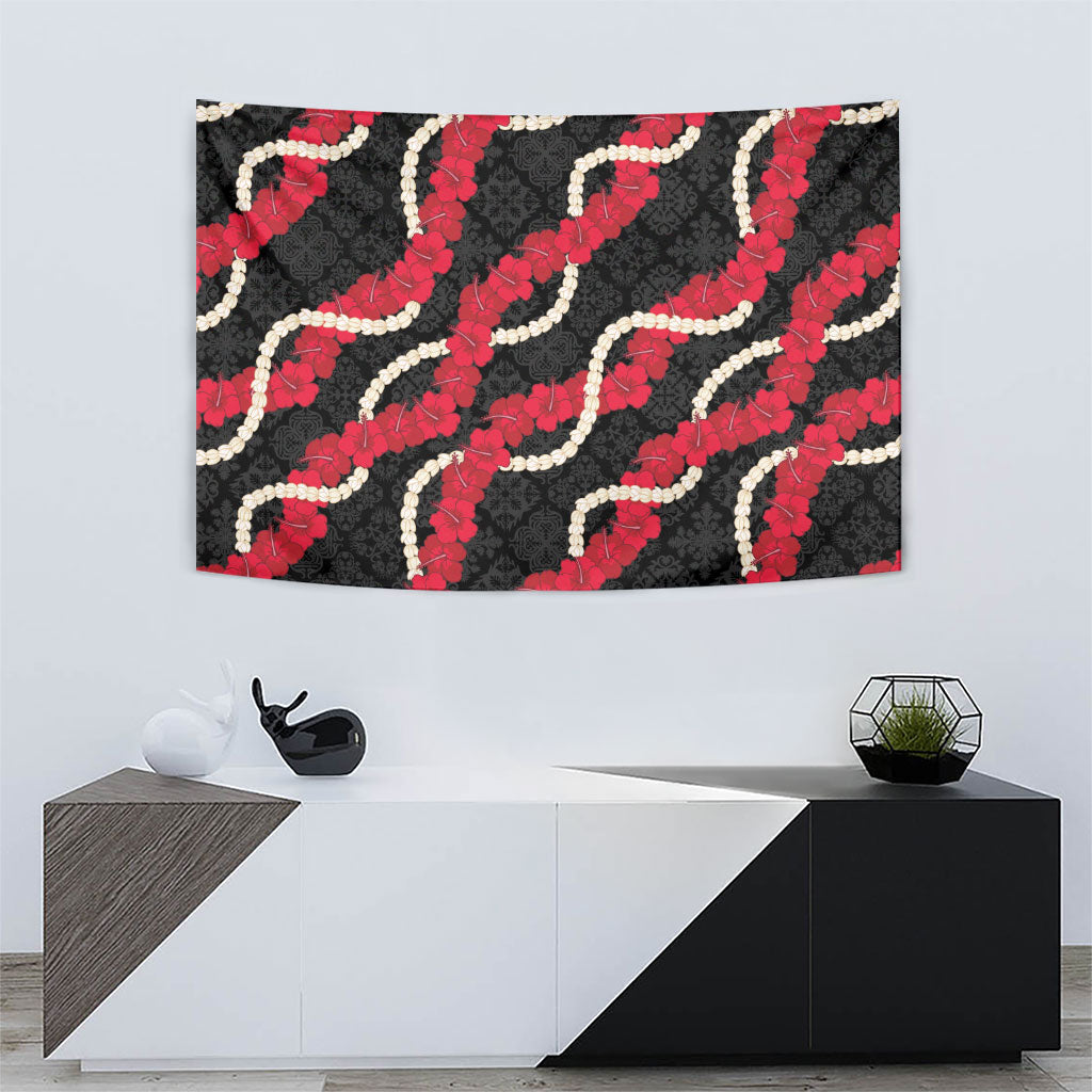 Aloha Ula'ula Hibiscus Pikake Lei Tapestry Hawaiian Quilt Pattern