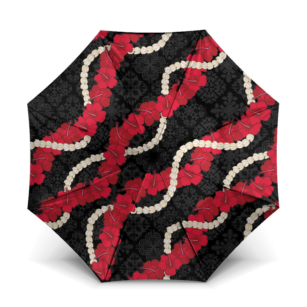 Aloha Ula'ula Hibiscus Pikake Lei Umbrella Hawaiian Quilt Pattern