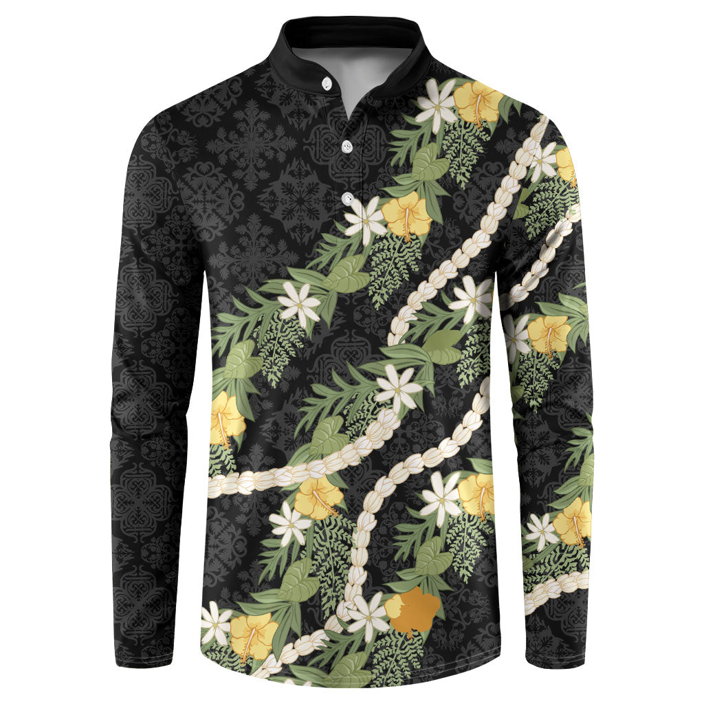 Puakenikeni Anthurium Pikake Lei Button Sweatshirt Hawaiian Quilt Pattern