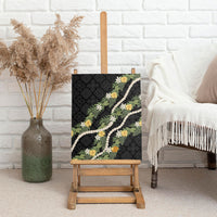 Puakenikeni Anthurium Pikake Lei Canvas Wall Art Hawaiian Quilt Pattern