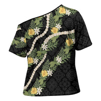 Puakenikeni Anthurium Pikake Lei Cross Shoulder Shirt Hawaiian Quilt Pattern