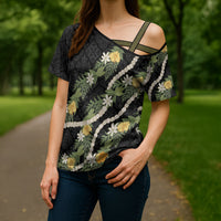 Puakenikeni Anthurium Pikake Lei Cross Shoulder Shirt Hawaiian Quilt Pattern
