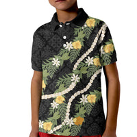 Puakenikeni Anthurium Pikake Lei Kid Polo Shirt Hawaiian Quilt Pattern