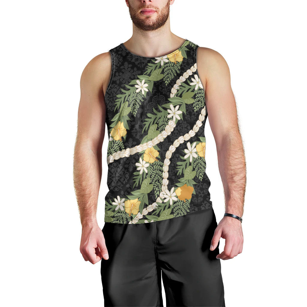 Puakenikeni Anthurium Pikake Lei Men Tank Top Hawaiian Quilt Pattern