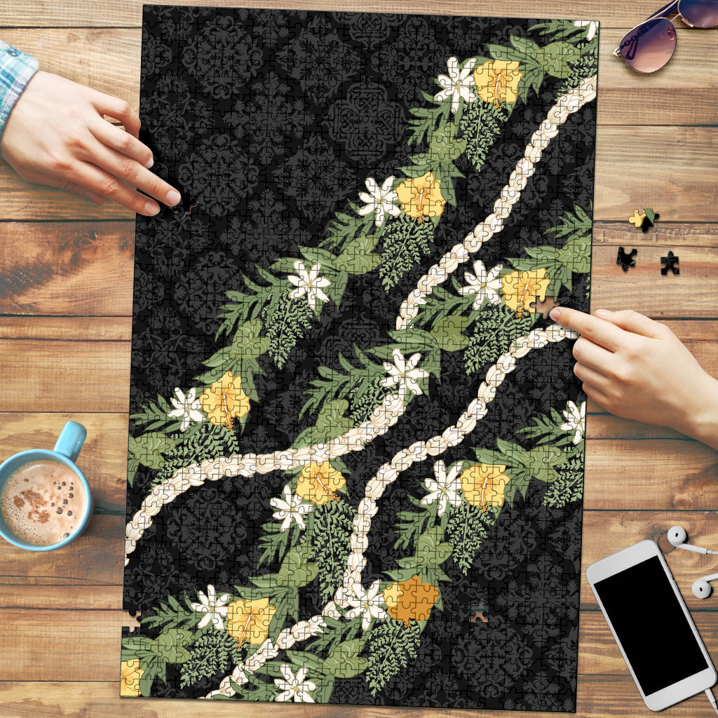 Puakenikeni Anthurium Pikake Lei Puzzle Hawaiian Quilt Pattern