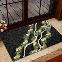 Puakenikeni Anthurium Pikake Lei Rubber Doormat Hawaiian Quilt Pattern