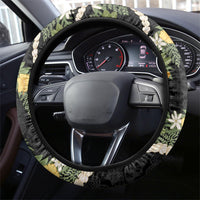 Puakenikeni Anthurium Pikake Lei Steering Wheel Cover Hawaiian Quilt Pattern