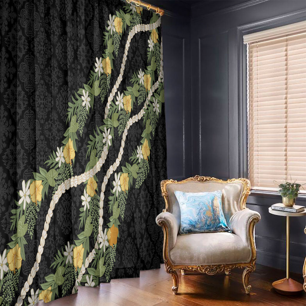 Puakenikeni Anthurium Pikake Lei Window Curtain Hawaiian Quilt Pattern
