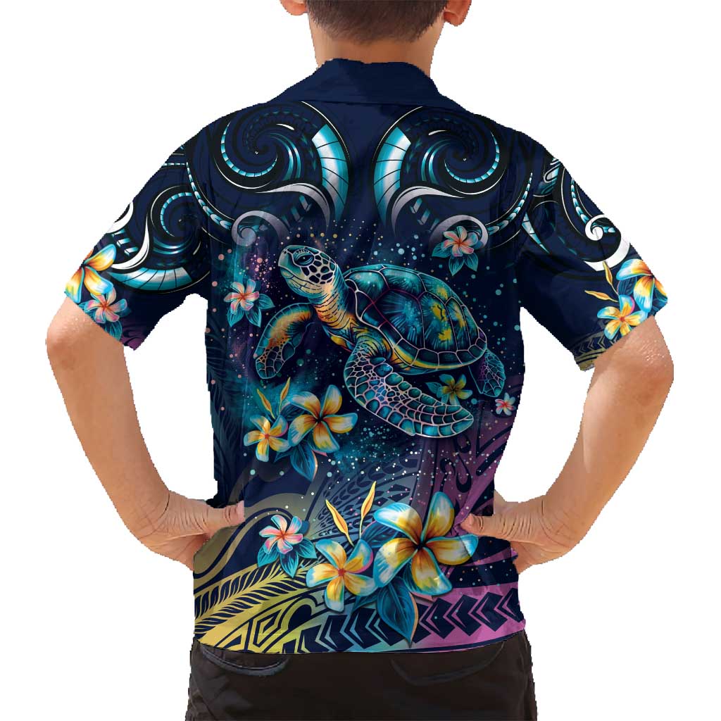 Plumeria Turtles Traditional Tribal Family Matching Long Sleeve Bodycon Dress and Hawaiian Shirt LT9 - Polynesian Pride