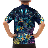 Plumeria Turtles Traditional Tribal Family Matching Mermaid Dress and Hawaiian Shirt LT9 - Polynesian Pride