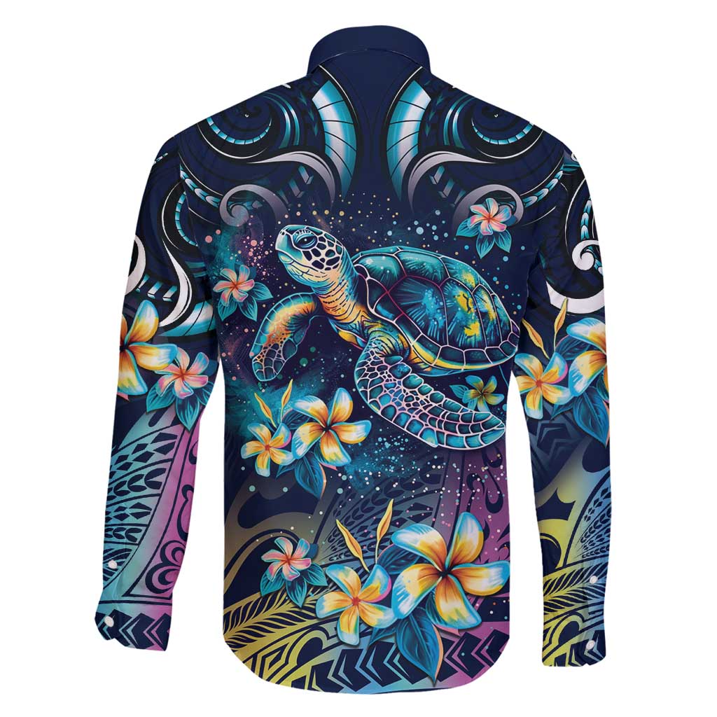 Plumeria Turtles Traditional Tribal Family Matching Mermaid Dress and Hawaiian Shirt LT9 - Polynesian Pride