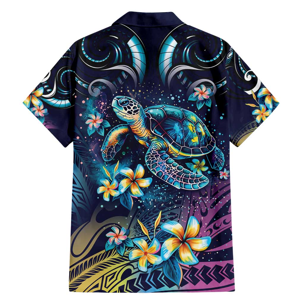 Plumeria Turtles Traditional Tribal Family Matching Off Shoulder Maxi Dress and Hawaiian Shirt LT9 - Polynesian Pride