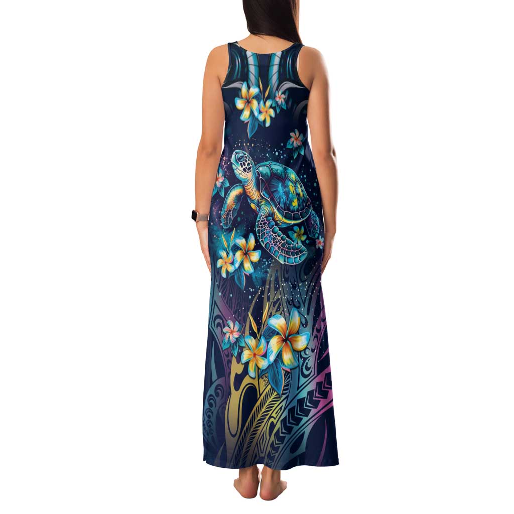 Plumeria Turtles Traditional Tribal Family Matching Tank Maxi Dress and Hawaiian Shirt LT9 - Polynesian Pride