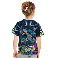 Plumeria Turtles Traditional Tribal Kid T Shirt