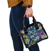 Plumeria Turtles Traditional Tribal Shoulder Handbag