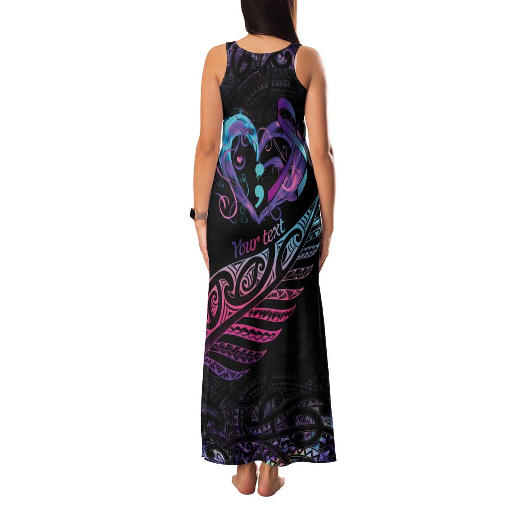 Personalised Your Life Matters Tank Maxi Dress Suicide Prevention Awareness Semicolon Heart