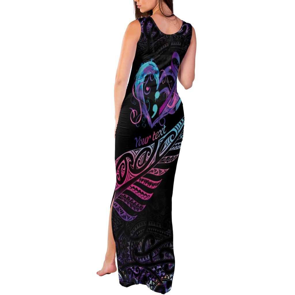 Personalised Your Life Matters Tank Maxi Dress Suicide Prevention Awareness Semicolon Heart