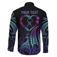 Personalised Your Story Isn't Over Family Matching Long Sleeve Bodycon Dress and Hawaiian Shirt Suicide Prevention Awareness Semicolon Heart LT9 - Polynesian Pride