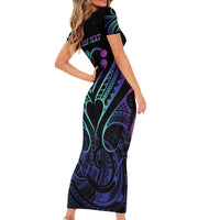 Personalised Your Story Isn't Over Family Matching Short Sleeve Bodycon Dress and Hawaiian Shirt Suicide Prevention Awareness Semicolon Heart LT9 - Polynesian Pride